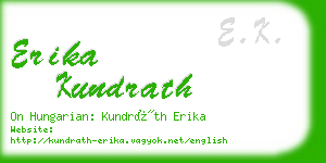 erika kundrath business card